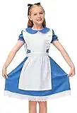BesserBay Big Girls Alice Cosplay Blue Peter Pan Collar Dress Costume with White Apron 11-12 Years