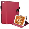 L&Btech iPad Mini 5 Custodia/ iPad Mini 4, 7.9 Pollice Cover Custodia in PU Pelle a Portafoglio Flip Case, con Stand Funzione e Tasca, Auto Sveglia/Sonno per iPad Mini 1 2 3 4 5 Tavoletta, Rosso