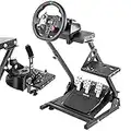 Dardoo Steering Wheel Stand Adjustable&Foldable Racing Wheel Stand with Larger Shift Lever Panel fit for Logitech G27 G25 G29 G920 Thrustmaster PC Xbox PS4 Gaming Without Wheel Pedal and Handbrake