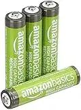 Amazon Basics AAA-Batterien mit hoher Kapazität, 850 mAh, wiederaufladbar, vorgeladen, 4 Stück