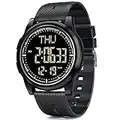 WIFORT Metal Reloj Digital para Hombre,Relojes 5ATM Impermeable Deportivo,Relojes de Pulsera Esfera Grande con Cronómetro,Cuenta Regresiva,Alarma,Zone Horaria Dual,Ultra Delgado Reloj Unisex Regalo