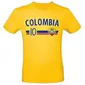 Shirt-Panda Fußball WM T-Shirt · Fan Artikel · Nummer 10 · Passend zur Weltmeisterschaft · Nationalmannschaft Länder Trikot Jersey für 2022 · Herren Damen Kinder · Kolumbien Colombia L