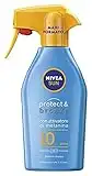 Nivea SUN Maxi Spray Solaire Protect & Bronze FP10 en flacon de 300 ml, Spray bronzant et hydratant, Crème solaire pour un bronzage doré, intense et uniforme