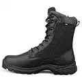 LUDEY Militärstiefel Herren Gemütlich Einsatzstiefel Kampfstiefel Wasserdichte Schwarze Tactical Boots Armeestiefel mit seitlichem YKK-Reißverschluss Modell-928-43EU