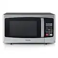 Toshiba 800w 23L Microwave Oven with Digital Display, Auto Defrost, One-Touch Express Cook, 6 Pre-Programmed Auto Cook Settings, and Easy Clean - Stainless Steel - ML-EM23P(SS)