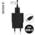 vall Originale Chargeur Sony + Cable UCB20 Type C pour Sony Xperia XZ Premium