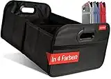 HELDENWERK Auto Kofferraumtasche faltbar & stabil - Kofferraum-Organizer Einkaufstasche zur praktischen Aufbewahrung - Auto Faltbox, Kofferraumbox (Schwarz)