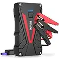 BuTure Booster Avviamento Auto 2000A 20000mAh, Avviatore Emergenza per Auto/Moto (Motori Fino a 7,0L Benzina/6,0L Diesel), Avviatore Batteria Auto con Torcia LED, Porta USB da per Smartphone