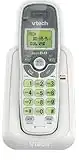 Vtech Dect 6.0 Single Handset Cordless Phone with Caller ID, Green Backlit Keypad and Display - 8077180105, With out answering system, White