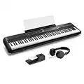 Donner SE-1 88 Key Digital Piano with Graded Hammer Action Weighted Keys, Record, Bluetooth, 4 Reverb, LCD Screen, MIDI IN/OUT, MP3,