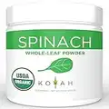 KOYAH - Organic Freeze-dried Spinach Powder (Equivalent to 25 Cups Fresh): USA Grown, Whole-Leaf Powder