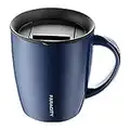 PARACITY Stainless Steel Coffee Mug, Insulated Travel Mugs for Hot Drinks, with Lid Double Wall Vacuum Travel Mug with Handle, Insulated Coffee Mug Great for Hot and Cold Beverages 12.3oz/350ml Blue