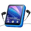 32GB Lettore MP3 con Bluetooth 5.0, Portatile Hi-Fi Sound Lettore di musica con Altoparlante, Line-in Registratore Vocale, Radio FM, e-book, Full Touch Schermo, Supporto fino a 128 GB di schede