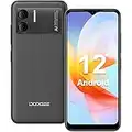 DOOGEE X98 Mobile Phones Sim Free Unlocked, Android 12 Smartphone, 16GB, 1TB Extension, 6.52 Inch HD+ Screen, 4200mAh Battery, 4G Dual SIM Phones, 8MP AI Camera, Face Unlock, OTG, GPS - Black