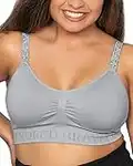 Kindred Bravely Simply Sublime Busty Seamless Nursing Bra for F, G, H, I Cup | Wireless Maternity Bra (Grey, XX-Large-Busty)