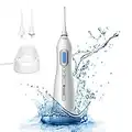 Optismile® Elektrische Munddusche Kabellos 150ml | Wassertank IPX7 | Wasserdicht Zahnzwischenraumreiniger | Flosser für Zahnspangen Zahnfleischmassage Zahnpflege | inklusive 2 Köpfe