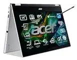 Acer Spin 1 SP114-31N - Ordenador Portátil Táctil 14" Full HD LED IPS(Intel Celeron N5100, 4GB RAM, 128GB SSD, Intel UHD Graphics, Windows 11 Home S, Stylus pen) Silver, Teclado QWERTY Español