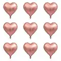 30 pcs Heart Balloons 18" Foil Love Balloons Mylar Balloons heart balloons for Valentines Day Propose Marriage Wedding Anniversary Backdrop Birthday Party Supplies (Rose Gold)