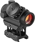 LUXJUMPER Red Dot Sight 3-4 MOA Reflex Micro Red Dot Gun Sight 1X 22m Red Dot Rifle Scope with 1 inch Riser Mount