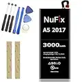 NuFix Battery Replacement for Samsung A5 2017 3000mAh Compatible Replacement Battery EB-BA520ABE EB-BA520ABA SM-A520W (Basic Kit)