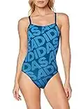 adidas women's all-over print swimsuit, Womens, Swimsuit, DQ3245, Legend Marine, 38