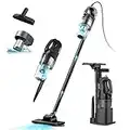 SOWTECH Corded Stick Vacuum Cleaner, 17Kpa Powerful Suction Stick Vacuum with 23Ft Cord, 6 in 1 Lightweight Vacuum Cleaner for Hard Floor Pet Hair, Black
