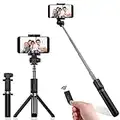 QUMOX Selfie Bâton Bluetooth Selfie Stick Trépied Extensible Selfie Stick avec sans Fil