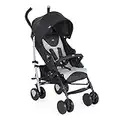 Chicco Echo Silla de Paseo Ligera y Plegable desde 0 Meses hasta 22 Kg, Carrito Bebé Compacto y Reclinable con Apoyabrazos, Posición para Dormir, Cierre Paraguas y Parasol Ajustable - Gris (Scarlet)