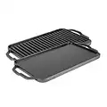 Lodge Cast Iron Chef Collection Rectangular Reversible Grill & Griddle - 20 in x 10 in