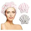 Turbante Microfibra de 2 Piezas, Toallas Turbante de Secado Rápido, Pañuelo Suave para Todas las Mujeres y Todos los Tipos de Cabello, para Secar el Cabello Rizado, Húmedo, Largo y Grueso