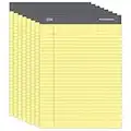 Office Depot Professional Legal Pad, 8 1/2in. x 11 3/4in., Legal Ruled, 50 Sheets Per Pad, Canary, Pack Of 8 Pads, 99527