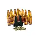 Brew Monkey® Kit d'embouteillage Complet | 15 bouteilles de bière, Capsuleuse Kelly et 30 capsules | Bouteilles de bière | kit de brassage de bière | Capsuleur Manuelle | Kit Bière