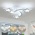 Plafon Led techo Regulable, Lámpara de Techo Creativa con Forma de Estrella de 3 Cabezas, 30W Moderna Lamparas de Techo LED Apto Para Habitación de Infantil, Dormitorio, Sala de Estar, Cocina