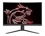 MSI 24" FHD 1500R Curvature Non-Glare Super Narrow Bezel 1ms 1920 x 1080 144Hz Refresh Rate Tilt Adjustment FreeSync Curved Gaming Monitor (Optix G24C4),Black