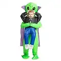 GOOSH 72 INCH Inflatable Costume for Adults, Halloween Costumes Men Women Alien Holding a Human, Blow Up Costume for Unisex Godzilla Toy