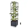 Raised Garden Bed Tomato Cage Tomato Planter Raised Garden Bed Outdoor Tomato Cages for Garden Tomato Pots for Growing Tomatoes Planter Boxes Outdoor with Self Watering Heavy Duty Metal Tube Trellis