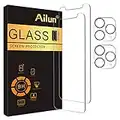 Ailun 2 Pack Screen Protector for iPhone 11 Pro[5.8 inch] + 2 Pack Camera Lens Protector,Tempered Glass Film,[9H Hardness] - HD