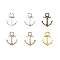 PandaHall 90pcs 6 Colors Tibetan Alloy Nautical Anchor Charms Beads Ship Sign Metal Pedants for DIY Bracelet Necklace Jewellery Making