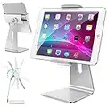 AboveTEK Support de Tablette Réglable - Stand en Aluminium pour iPad, Compatible avec iPad de 7 à 12,9 Pouces Pro Air Mini, idéal pour présentoir en Magasin, Bureau, réception, Cuisine