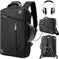 ROXIE 3 In 1 Hybrid Laptop Backpack Shoulder Bag 17.3 17 Inch Computer Bag for Inspiron 17, Precision 7730, HP Envy 17, Omen 17, ThinkPad P71 P72