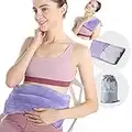 SuzziPad Microwave Heating Pad, 8 x 14" Multipurpose Heating Pad for Neck, Shoulder, Back, Knee, Cramps, Joint Pain and Muscle Ache, Moist Heat Pack for Pain Relief, Heat Compress Wrap (Purple)