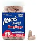 Mack's Ultra Soft Foam Earplugs, 50 Pair - 33dB Highest NRR, Comfortable Ear Plugs for Sleeping, Snoring, Travel, Concerts, Studying, Loud Noise, Work