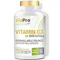 Life Pro Vitamin D3 2000UI 90 Softgels | Suplemento Vitamina D que Estimula Sistema Inmunológico | Fortalece Articulaciones y Huesos