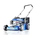 Hyundai 16"/40cm 79cc Petrol Lawnmower, 6 Adjustable Cutting Heights, 40l Grass Collector Bag, Foldable Handles, 19kg, Includes 600ml Sa30 Oil & 3 Year Warranty