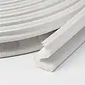 Weather Stripping Seal Strip for Doors "Q" Foam,Hard Flange Card Slot Installation Seals Large Gap, Easy Cut to Size (19.6FEET, WHITE)