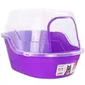 Petphabet litter tray large Cat Litter Tray/cat litter box Toilet box XXL, 63x48x43cm, Jumbo Hooded Cat Litter Tray with lid Extral Large Litter tray large enclosed Pet litterbox (Purple)