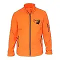 AtooDog Veste de Chasse en Softshell, Brâme du Cerf (303, Orange, XL, AV Manches)