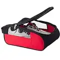 CENPEK Sac à chaussures de golf, sacs à chaussures de golf pour homme/femme, sacs de transport à fermeture éclair avec ventilation pour chaussures de sport, sacs de voyage (rouge et noir)