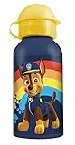 PAW PATROL p:os 25290049 Trinkflasche für Kinder aus Aluminium, ca. 400 ml, Alu-Flasche mit großer Füllöffnung, bpa- und phthalatfrei, ideal für Sport, Schule und Unterwegs