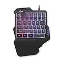 RedThunder Tastiera da Gioco a Una Mano RGB Retroilluminata 35 Tasti Mini Tastiera da Gioco Portatile - Controller di Gioco Ergonomico per PUBG LOL WOW DOTA2 - Computer Desktop PC Mac Gamer